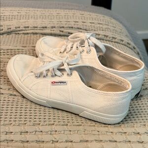 Superga Off-White Canvas Sneakers